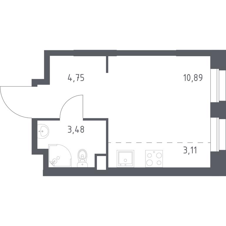 Apartment Sale, 22.23 sq. m. at Eko Bunino, prospekt Kuprina, 34к1, Sosenskoye Settlement, Moscow, Russia #1 Apartment Sale, 22.23 sq. m. at Eko Bunino, prospekt Kuprina, 34к1, Sosenskoye Settlement, Moscow, Russia #1