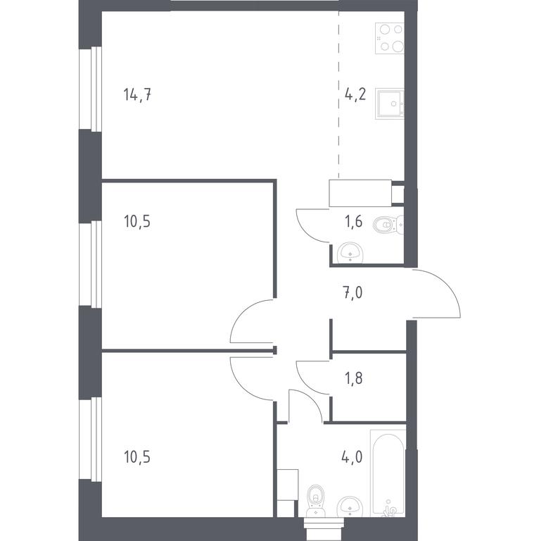 1-BD Apartment Sale, 54.3 sq. m. at Eko Bunino, prospekt Kuprina, 34к1, Sosenskoye Settlement, Moscow, Russia #1 1-BD Apartment Sale, 54.3 sq. m. at Eko Bunino, prospekt Kuprina, 34к1, Sosenskoye Settlement, Moscow, Russia #1