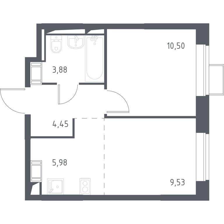 Apartment Sale, 33.9 sq. m. at Prigorod Lesnoe, Molodyozhny bulvar, 6, derevnya Misaylovo, Leninskiy City District, Moscow Region, Russia #1 Apartment Sale, 33.9 sq. m. at Prigorod Lesnoe, Molodyozhny bulvar, 6, derevnya Misaylovo, Leninskiy City District, Moscow Region, Russia #1