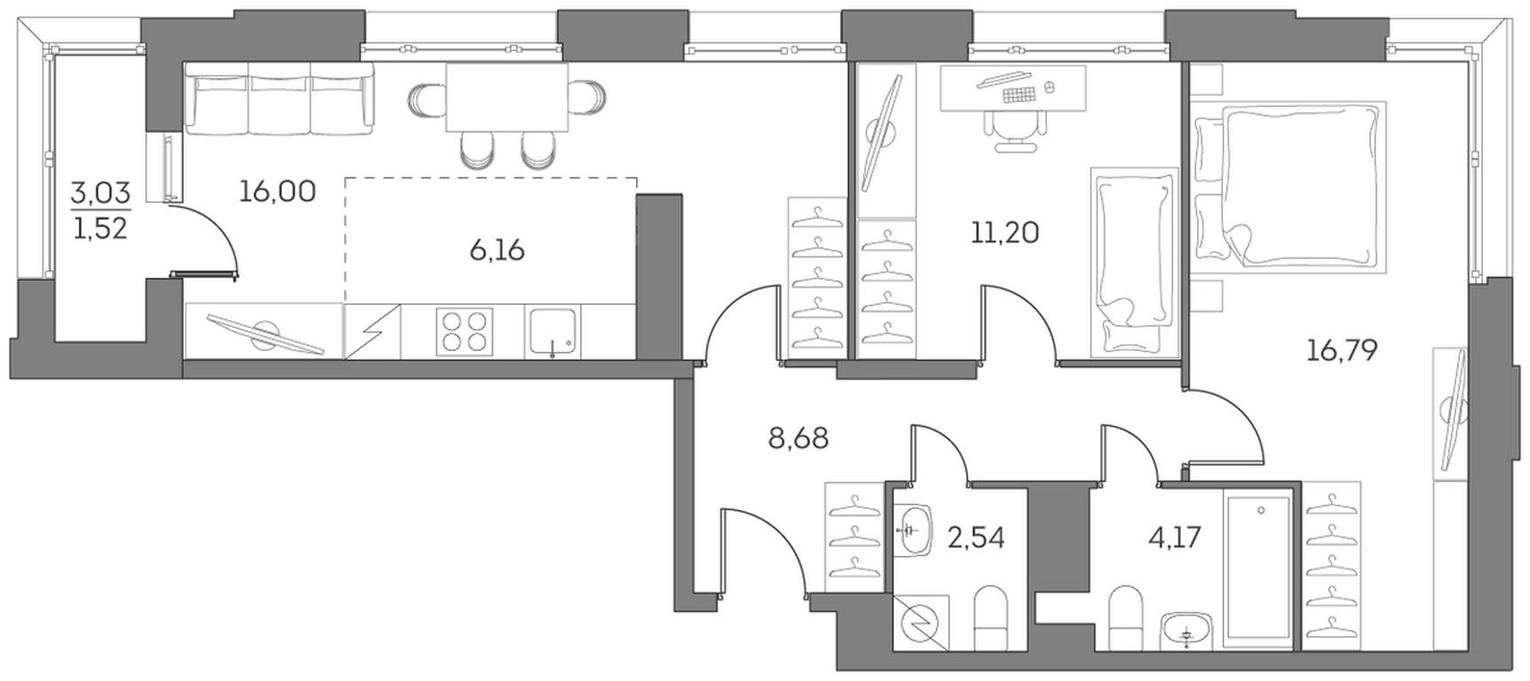 Apartment Sale, 67.06 sq. m. at Akvilon Beside 2 0, Ryazansky Avenue, Moscow, Russia #1 Apartment Sale, 67.06 sq. m. at Akvilon Beside 2 0, Ryazansky Avenue, Moscow, Russia #1