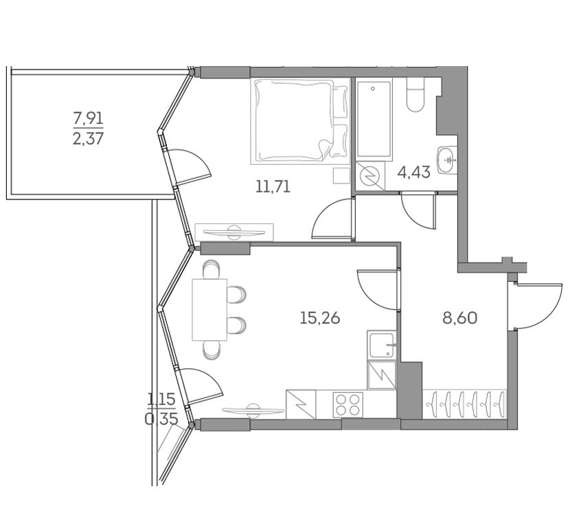 Apartment Sale, 42.72 sq. m. at Akvilon Beside 2 0, Ryazansky Avenue, Moscow, Russia #1 Apartment Sale, 42.72 sq. m. at Akvilon Beside 2 0, Ryazansky Avenue, Moscow, Russia #1