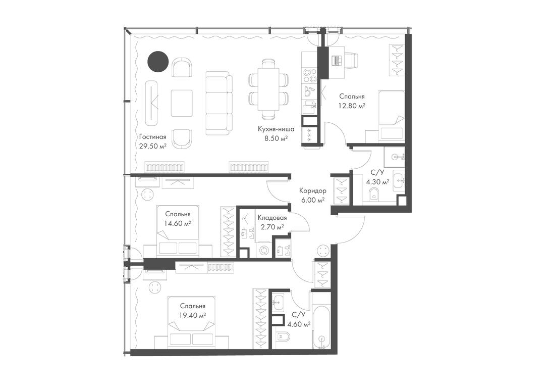 3-BD Apartment Sale, 102.4平方米 at Slava, Leningradskiy Avenue, 8с10, Moscow, Russia #1 3-BD Apartment Sale, 102.4平方米 at Slava, Leningradskiy Avenue, 8с10, Moscow, Russia #1