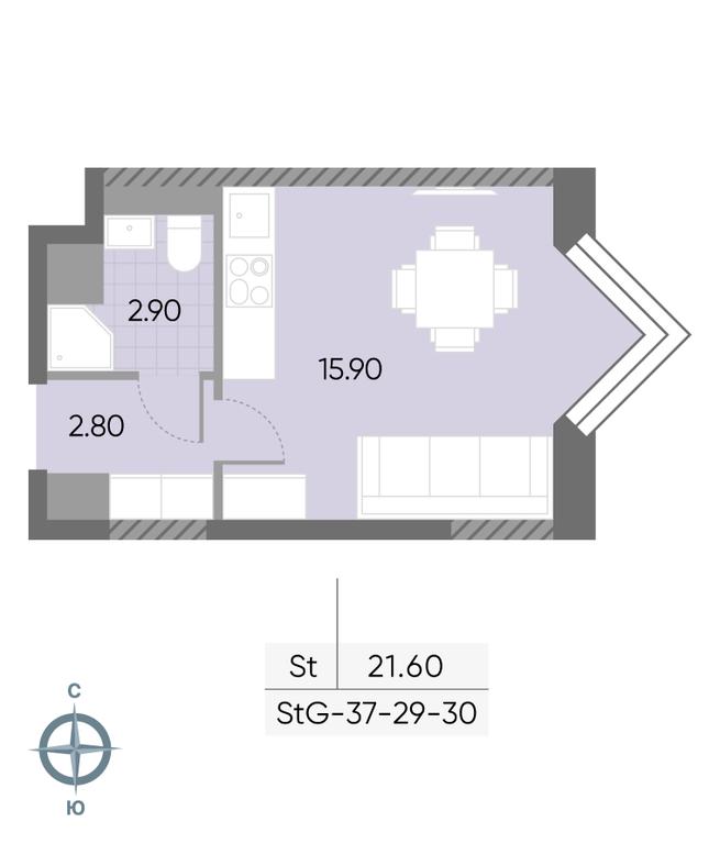 Apartment Sale, 21.6平方米 at Wave, Borisovskye Prudy Street, 1Б, Moscow, Russia #2 Apartment Sale, 21.6平方米 at Wave, Borisovskye Prudy Street, 1Б, Moscow, Russia #2