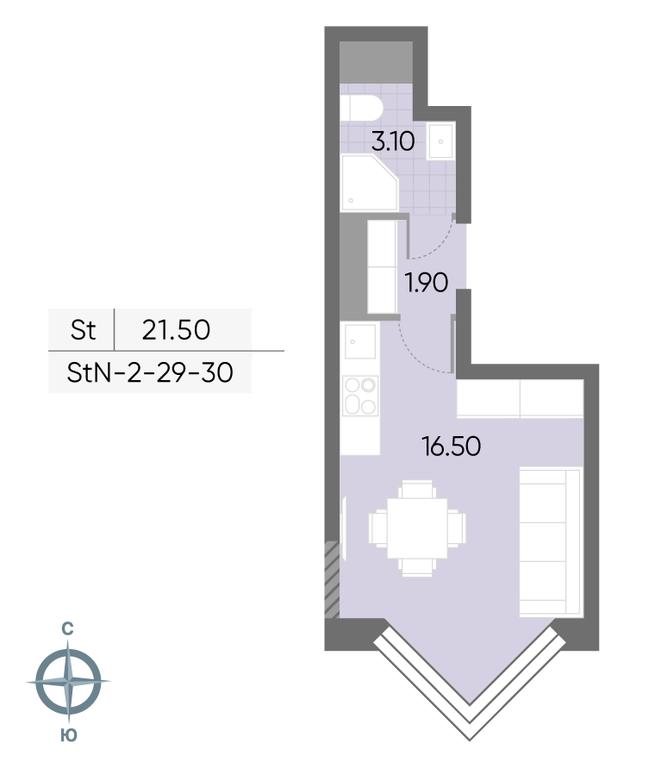 Apartment Sale, 21.5 sq. m. at Wave, Borisovskye Prudy Street, 1Б, Moscow, Russia #2 Apartment Sale, 21.5 sq. m. at Wave, Borisovskye Prudy Street, 1Б, Moscow, Russia #2