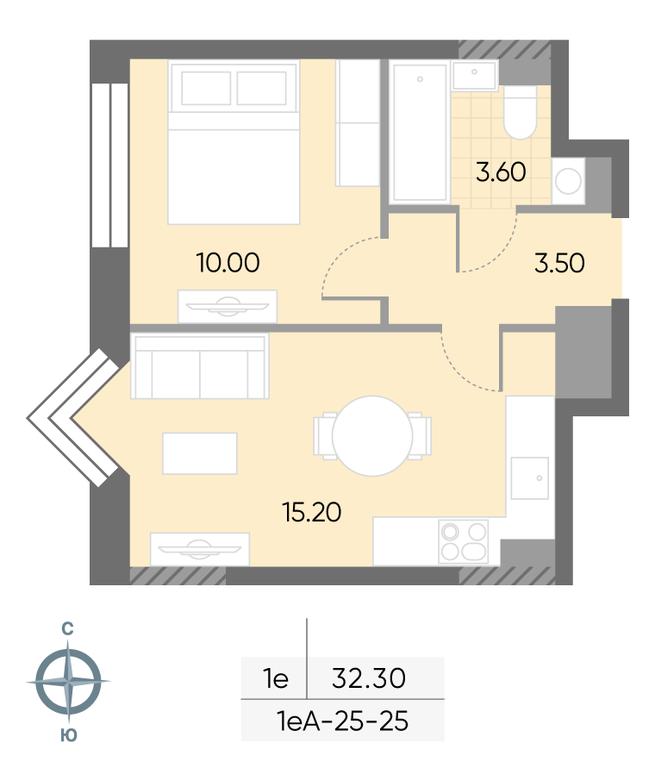 1-BD Apartment Sale, 32.3 sq. m. at Wave, Borisovskye Prudy Street, 1Б, Moscow, Russia #1 1-BD Apartment Sale, 32.3 sq. m. at Wave, Borisovskye Prudy Street, 1Б, Moscow, Russia #1