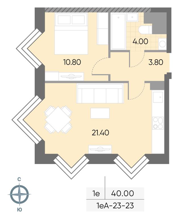 1-BD Apartment Sale, 40 sq. m. at Wave, Borisovskye Prudy Street, 1Б, Moscow, Russia #2 1-BD Apartment Sale, 40 sq. m. at Wave, Borisovskye Prudy Street, 1Б, Moscow, Russia #2