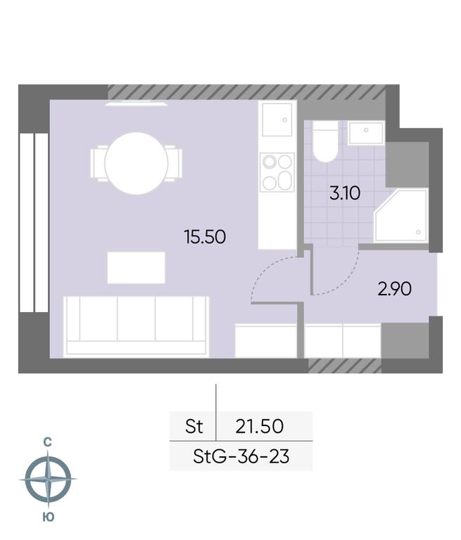 Apartment Sale, 21.5 sq. m. at Wave, Borisovskye Prudy Street, 1Б, Moscow, Russia #2 Apartment Sale, 21.5 sq. m. at Wave, Borisovskye Prudy Street, 1Б, Moscow, Russia #2