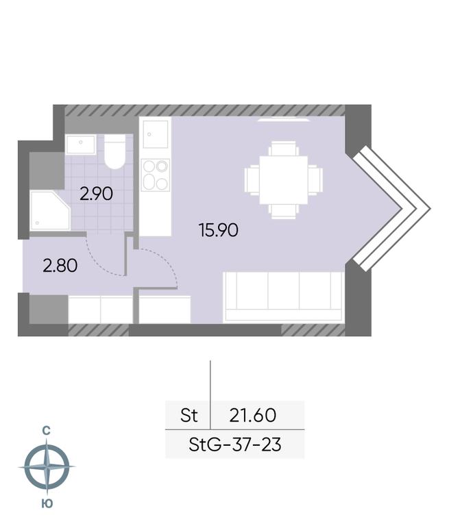 Apartment Sale, 21.6 sq. m. at Wave, Borisovskye Prudy Street, 1Б, Moscow, Russia #1 Apartment Sale, 21.6 sq. m. at Wave, Borisovskye Prudy Street, 1Б, Moscow, Russia #1