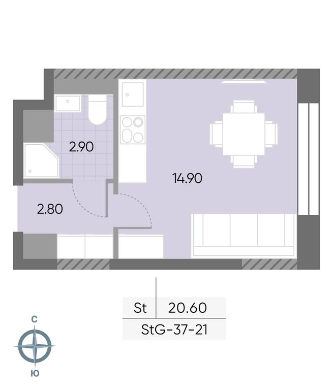 Apartment Sale, 20.6 sq. m. at Wave, Borisovskye Prudy Street, 1Б, Moscow, Russia #2 Apartment Sale, 20.6 sq. m. at Wave, Borisovskye Prudy Street, 1Б, Moscow, Russia #2