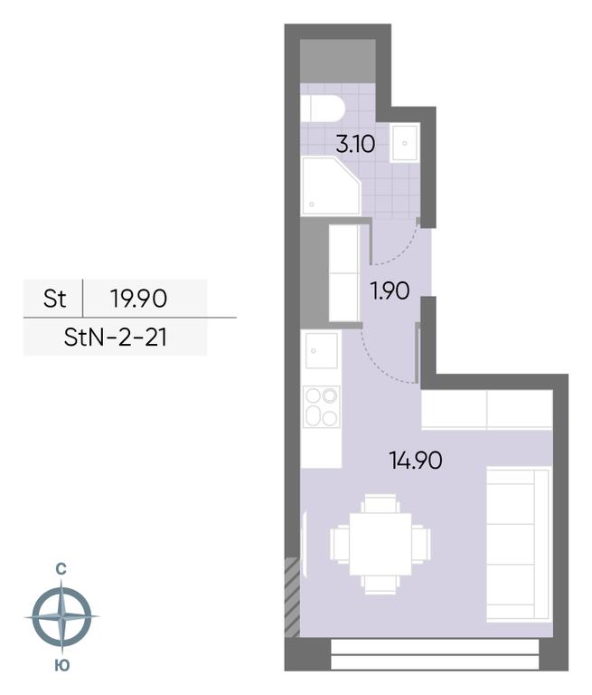 Apartment Sale, 19.9 sq. m. at Wave, Borisovskye Prudy Street, 1Б, Moscow, Russia #2 Apartment Sale, 19.9 sq. m. at Wave, Borisovskye Prudy Street, 1Б, Moscow, Russia #2