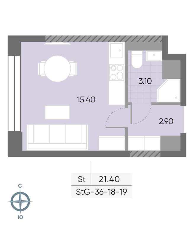 Apartment Sale, 21.4 sq. m. at Wave, Borisovskye Prudy Street, 1Б, Moscow, Russia #2 Apartment Sale, 21.4 sq. m. at Wave, Borisovskye Prudy Street, 1Б, Moscow, Russia #2