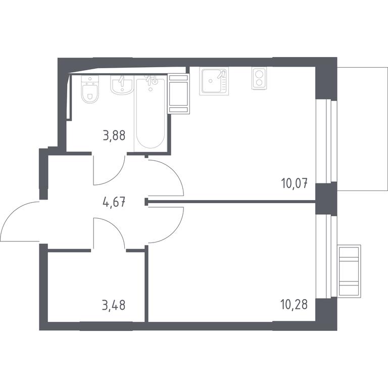 Apartment Sale, 31.8平方米 at Prigorod Lesnoe, Molodyozhny bulvar, 6, derevnya Misaylovo, Leninskiy City District, Moscow Region, Russia #1 Apartment Sale, 31.8平方米 at Prigorod Lesnoe, Molodyozhny bulvar, 6, derevnya Misaylovo, Leninskiy City District, Moscow Region, Russia #1