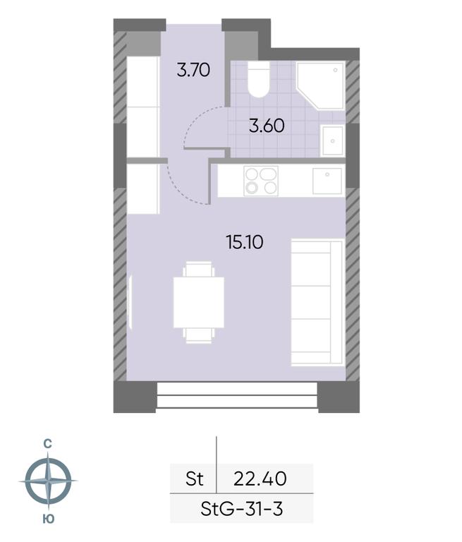 Apartment Sale, 22.4 sq. m. at Wave, Borisovskye Prudy Street, 1Б, Moscow, Russia #2 Apartment Sale, 22.4 sq. m. at Wave, Borisovskye Prudy Street, 1Б, Moscow, Russia #2