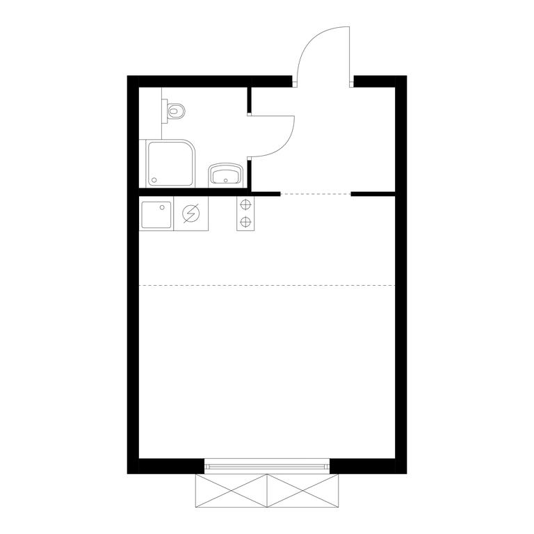 Apartment Sale, 25.4平方米 at Ilinskie Luga, Zapovednaya Street, 1, posyolok Ilyinskoye-Usovo, Krasnogorsk City District, Moscow Region, Russia #1