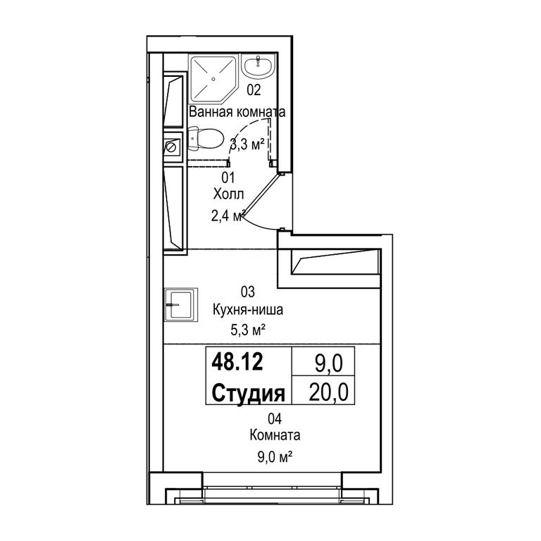 1-BD Apartment Sale, 47.5 sq. m. at Silver, Serebryakova Drive, 11к1, Moscow, Russia #1 1-BD Apartment Sale, 47.5 sq. m. at Silver, Serebryakova Drive, 11к1, Moscow, Russia #1