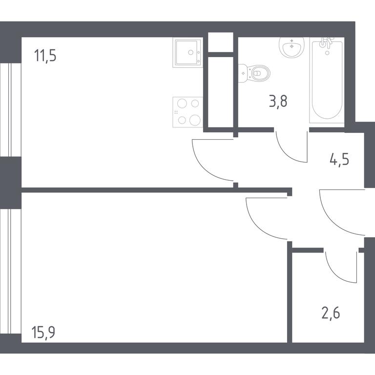 Apartment Sale, 39.2 sq. m. at Veresk, 3rd Khoroshyovskaya Street, вл19с3к1, Moscow, Russia #1 Apartment Sale, 39.2 sq. m. at Veresk, 3rd Khoroshyovskaya Street, вл19с3к1, Moscow, Russia #1