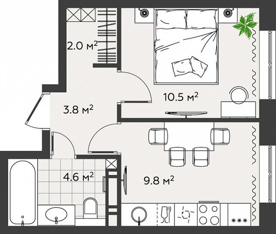 Apartment Sale, 30.2 sq. m. at Eko Bunino, prospekt Kuprina, 34к1, Sosenskoye Settlement, Moscow, Russia #1 Apartment Sale, 30.2 sq. m. at Eko Bunino, prospekt Kuprina, 34к1, Sosenskoye Settlement, Moscow, Russia #1