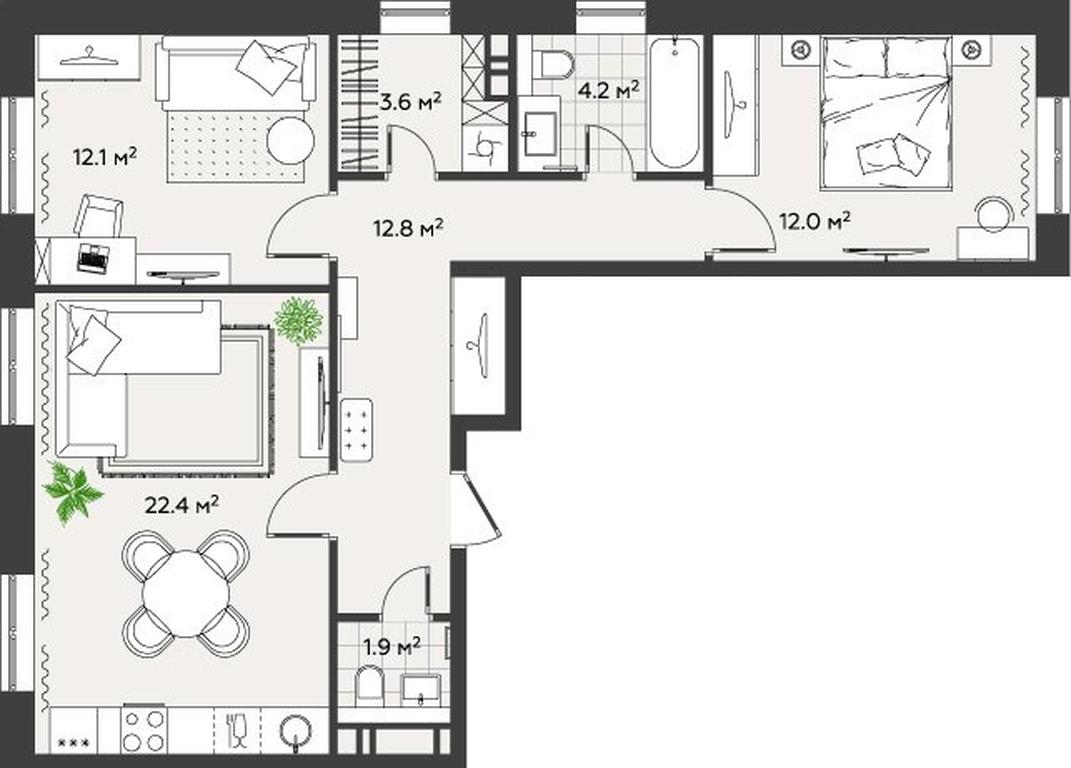 2-BD Apartment Sale, 68.5 sq. m. at Eko Bunino, prospekt Kuprina, 34к1, Sosenskoye Settlement, Moscow, Russia #1 2-BD Apartment Sale, 68.5 sq. m. at Eko Bunino, prospekt Kuprina, 34к1, Sosenskoye Settlement, Moscow, Russia #1