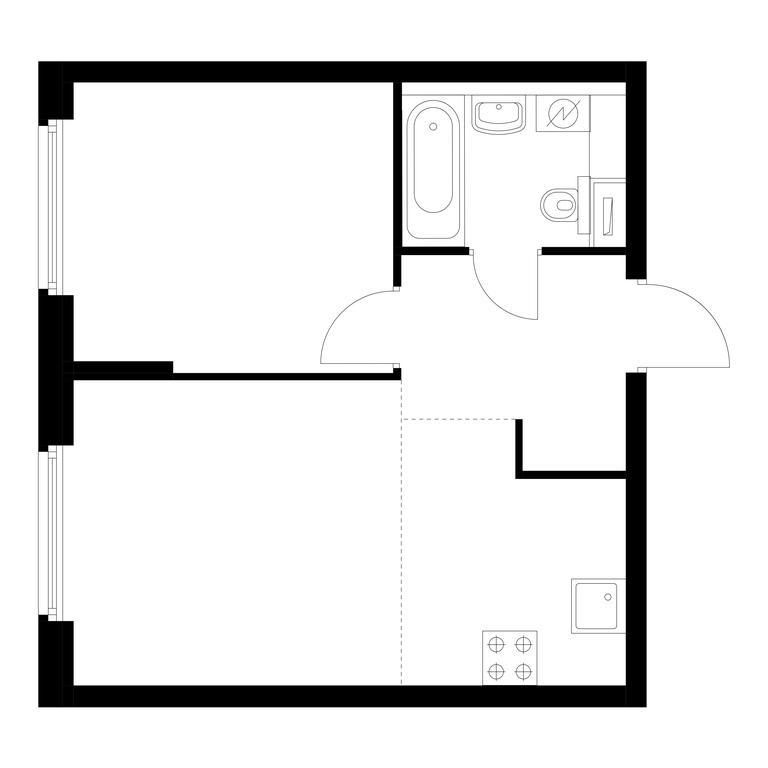 1-BD Apartment Sale, 38 sq. m. at Buninskie Luga, ulitsa Aleksandry Monakhovoy, 88к1, Settlement of Kommunarka, Moscow, Russia #1