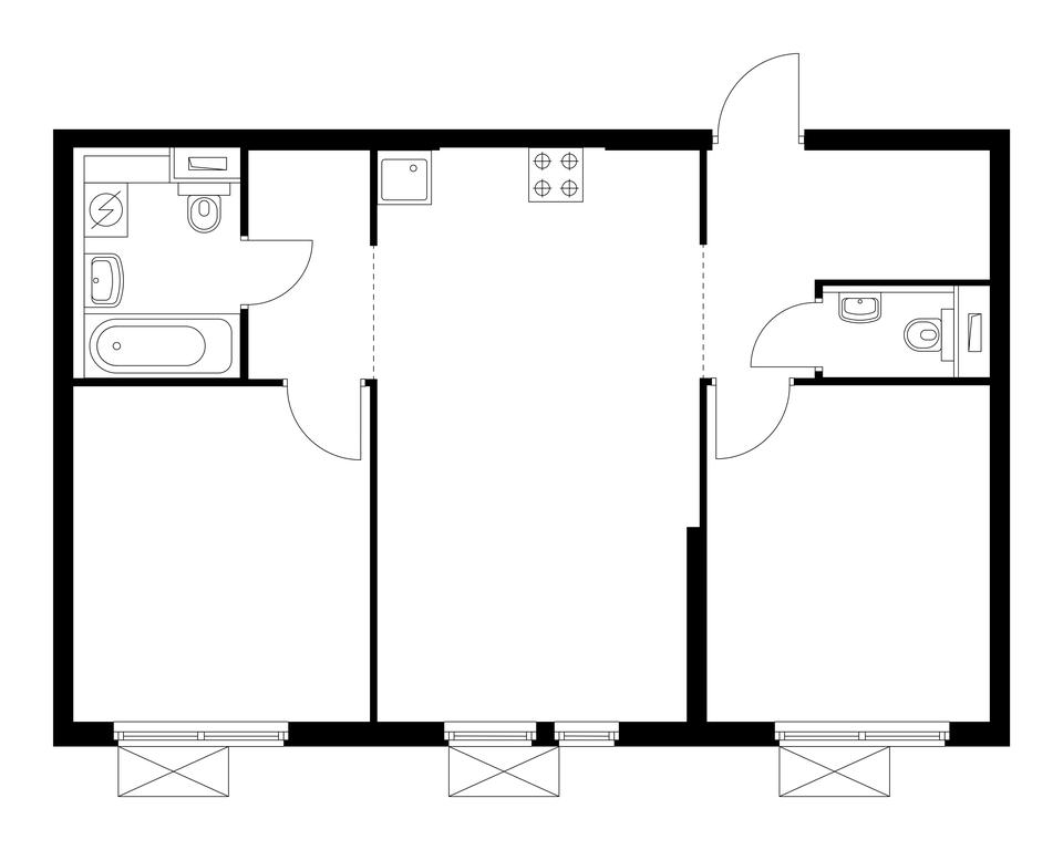 2-BD Apartment Sale, 57.8 sq. m. at Vtoroy Nagatinskiy, 2nd Nagatinsky Drive, 2к1, Moscow, Russia #1 2-BD Apartment Sale, 57.8 sq. m. at Vtoroy Nagatinskiy, 2nd Nagatinsky Drive, 2к1, Moscow, Russia #1