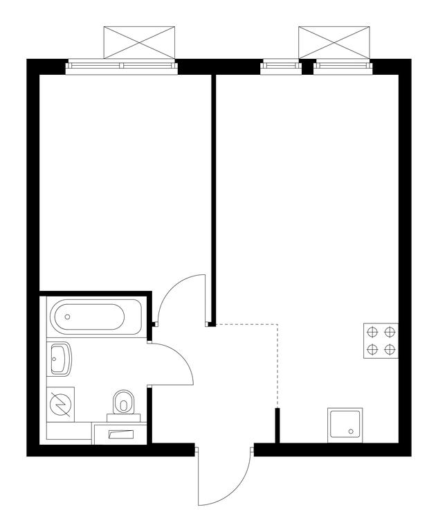 1-BD Apartment Sale, 35.8平方米 at Vtoroy Nagatinskiy, 2nd Nagatinsky Drive, 2к1, Moscow, Russia #1 1-BD Apartment Sale, 35.8平方米 at Vtoroy Nagatinskiy, 2nd Nagatinsky Drive, 2к1, Moscow, Russia #1