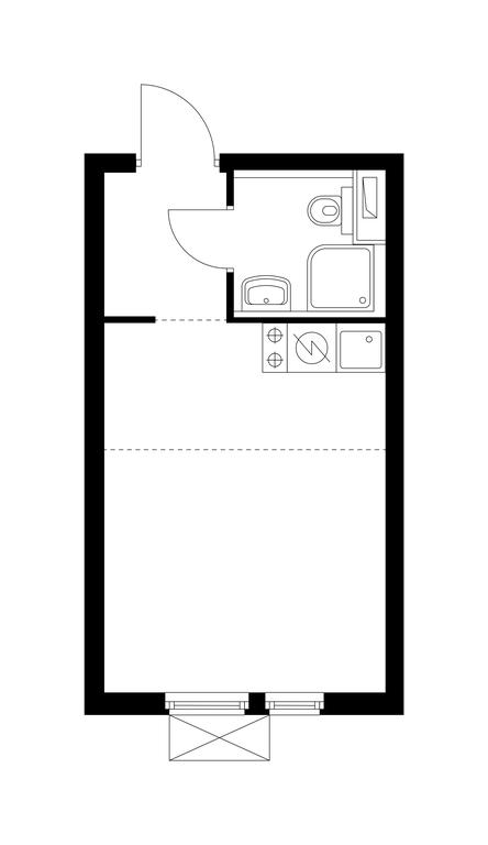 Apartment Sale, 19.7平方米 at Vtoroy Nagatinskiy, 2nd Nagatinsky Drive, 2к1, Moscow, Russia #1