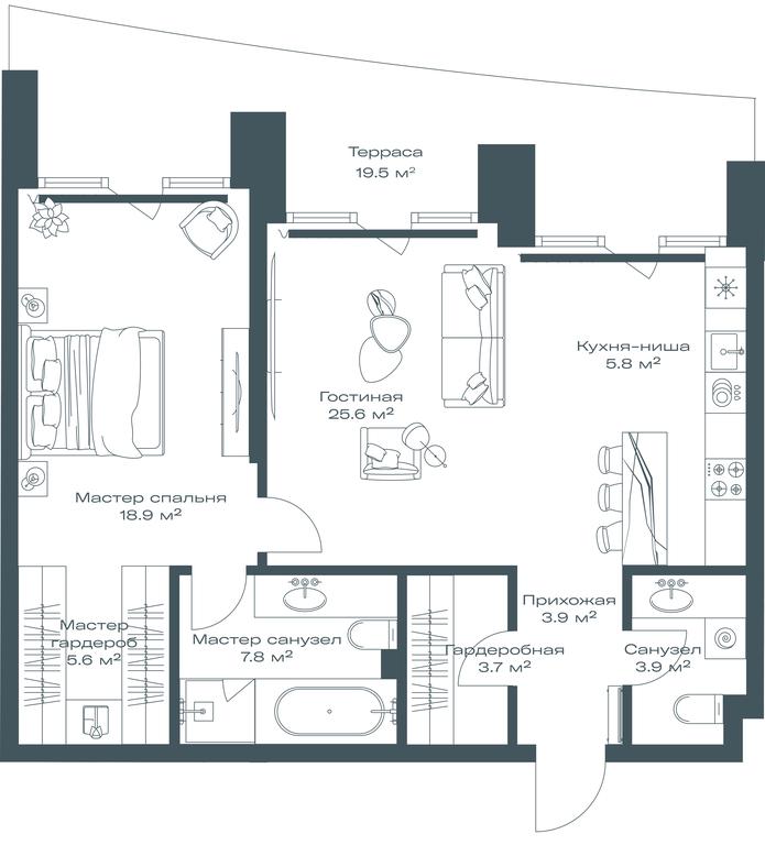 Apartment Sale, 83.7 sq. m. at Opus, Derbenevskaya Street, 1с1, Moscow, Russia #1 Apartment Sale, 83.7 sq. m. at Opus, Derbenevskaya Street, 1с1, Moscow, Russia #1