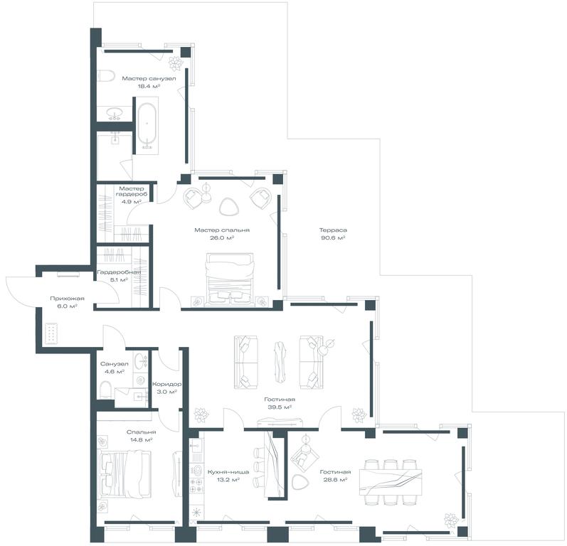 1-BD Apartment Sale, 191.3 sq. m. at Opus, Derbenevskaya Street, 1с1, Moscow, Russia #1 1-BD Apartment Sale, 191.3 sq. m. at Opus, Derbenevskaya Street, 1с1, Moscow, Russia #1