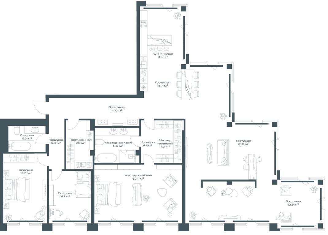 2-BD Apartment Sale, 241.1平方米 at Opus, Derbenevskaya Street, 1с1, Moscow, Russia #1 2-BD Apartment Sale, 241.1平方米 at Opus, Derbenevskaya Street, 1с1, Moscow, Russia #1