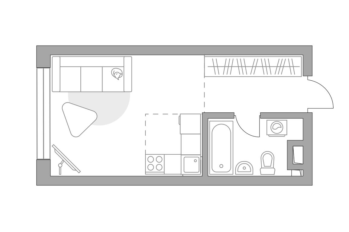 Apartment Sale, 26.14平方米 at Triniti 3, Dmitrovskoye Highway, 75к4, Moscow, Russia #1