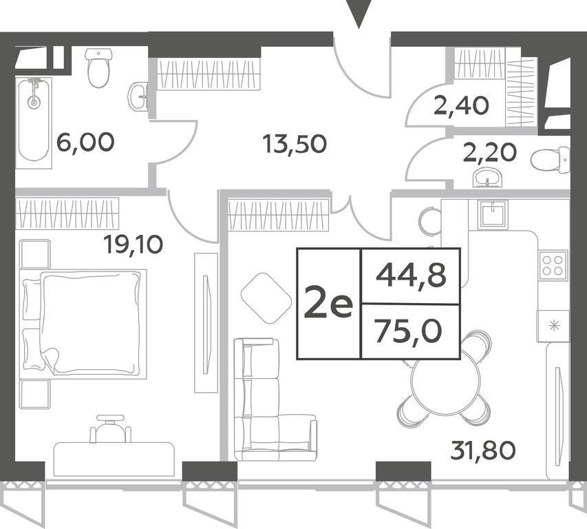 2-BD Apartment Sale, 73.4 sq. m. at Will Towers, Minskaya Street, 1/1соор1, Moscow, Russia #1 2-BD Apartment Sale, 73.4 sq. m. at Will Towers, Minskaya Street, 1/1соор1, Moscow, Russia #1
