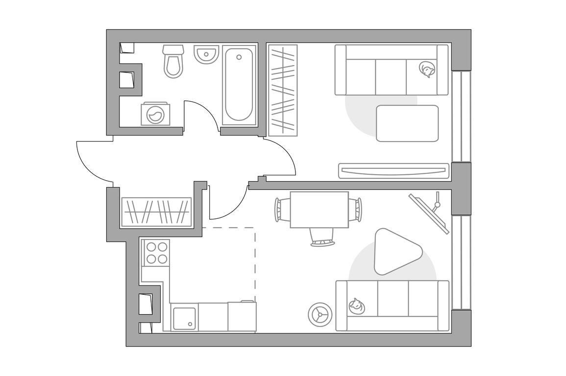Apartment Sale, 30.32平方米 at Triniti 3, Dmitrovskoye Highway, 75к4, Moscow, Russia #1