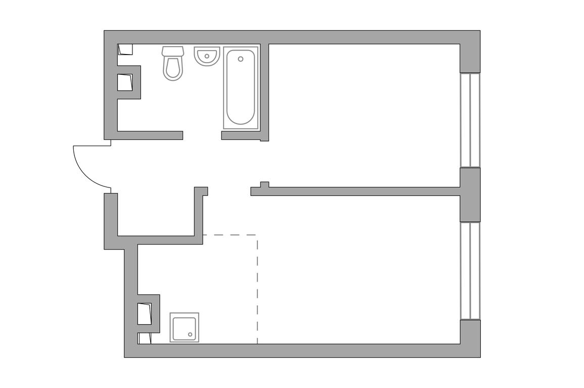 1-BD Apartment Sale, 38.8平方米 at Triniti 3, Dmitrovskoye Highway, 75к4, Moscow, Russia #2