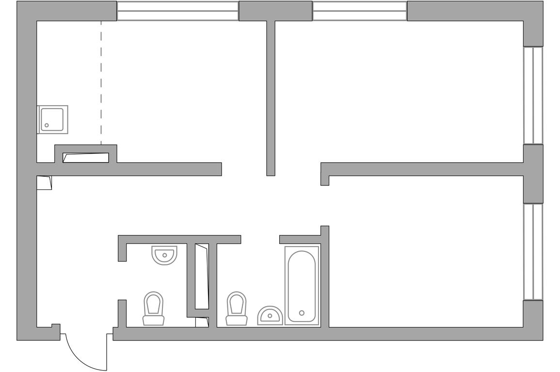 2-BD Apartment Sale, 60.56 sq. m. at Triniti 3, Dmitrovskoye Highway, 75к4, Moscow, Russia #2 2-BD Apartment Sale, 60.56 sq. m. at Triniti 3, Dmitrovskoye Highway, 75к4, Moscow, Russia #2