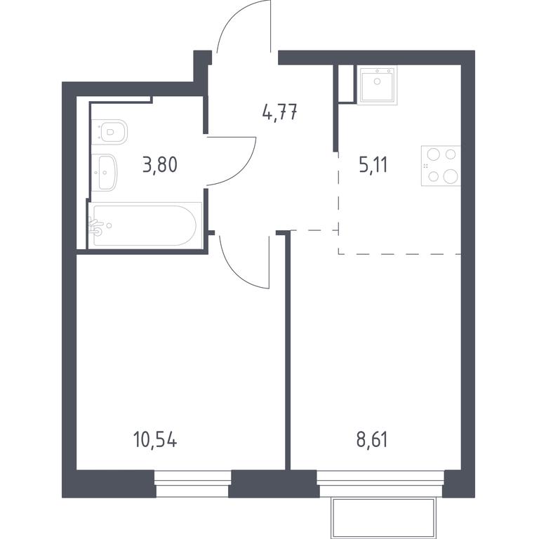 Apartment Sale, 33.03 sq. m. at Kvartal Strogino, zhiloy kompleks Kvartal Strogino, Krasnogorsk, Moscow Region, Russia #1 Apartment Sale, 33.03 sq. m. at Kvartal Strogino, zhiloy kompleks Kvartal Strogino, Krasnogorsk, Moscow Region, Russia #1