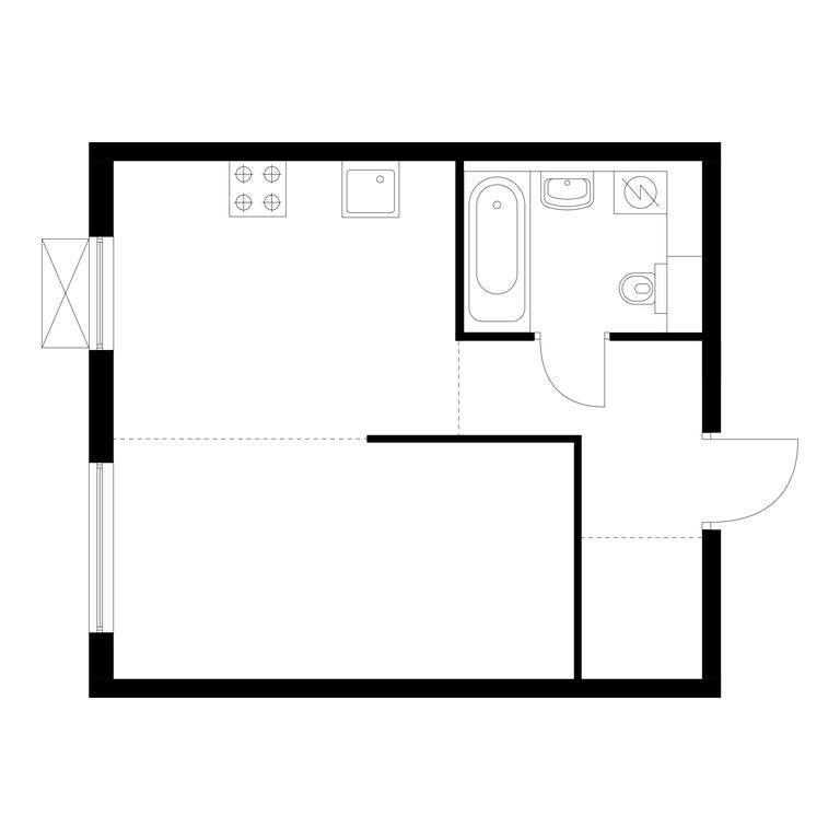 1-BD Apartment Sale, 32.3平方米 at Ilinskie Luga, Zapovednaya Street, 1, posyolok Ilyinskoye-Usovo, Krasnogorsk City District, Moscow Region, Russia #1