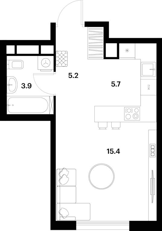 Apartment Sale, 30.2平方米 at Alia, Lyotnaya Street, 95Бк2, Moscow, Russia #1 Apartment Sale, 30.2平方米 at Alia, Lyotnaya Street, 95Бк2, Moscow, Russia #1