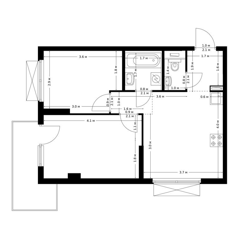 2-BD Apartment Sale, 47.5 sq. m. at Bolshaya Akademicheskaya 85, 3rd Nizhnelikhoborsky Drive, 1с16, Moscow, Russia #1 2-BD Apartment Sale, 47.5 sq. m. at Bolshaya Akademicheskaya 85, 3rd Nizhnelikhoborsky Drive, 1с16, Moscow, Russia #1