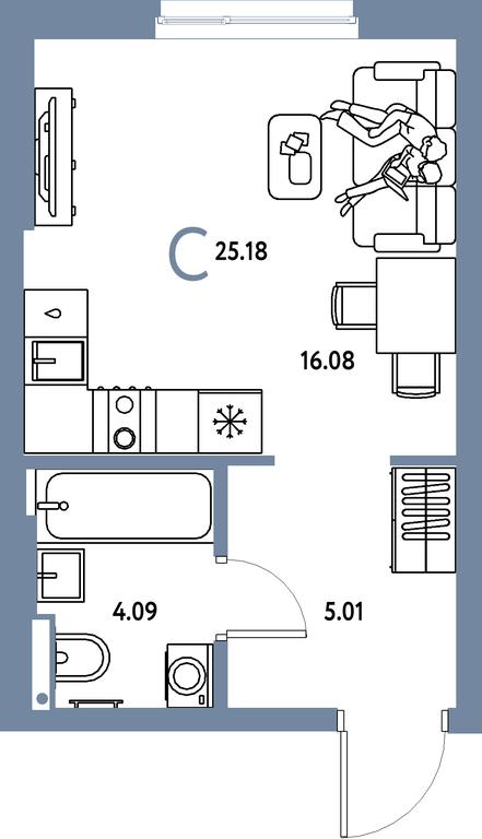 Apartment Sale, 25.18平方米 at Strana.Parkovaya, ulitsa Komarova, Mytischi, Moscow Region, Russia #1 Apartment Sale, 25.18平方米 at Strana.Parkovaya, ulitsa Komarova, Mytischi, Moscow Region, Russia #1