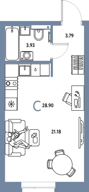 Apartment Sale, 28.9 sq. m. at Strana.Parkovaya, ulitsa Komarova, Mytischi, Moscow Region, Russia #1 Apartment Sale, 28.9 sq. m. at Strana.Parkovaya, ulitsa Komarova, Mytischi, Moscow Region, Russia #1