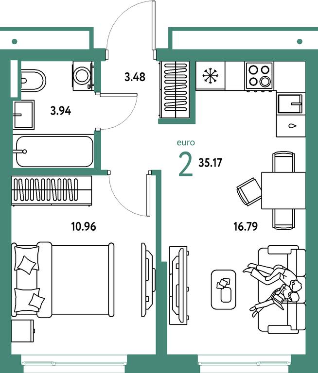 1-BD Apartment Sale, 35.17平方米 at Strana.Parkovaya, ulitsa Komarova, Mytischi, Moscow Region, Russia #2 1-BD Apartment Sale, 35.17平方米 at Strana.Parkovaya, ulitsa Komarova, Mytischi, Moscow Region, Russia #2