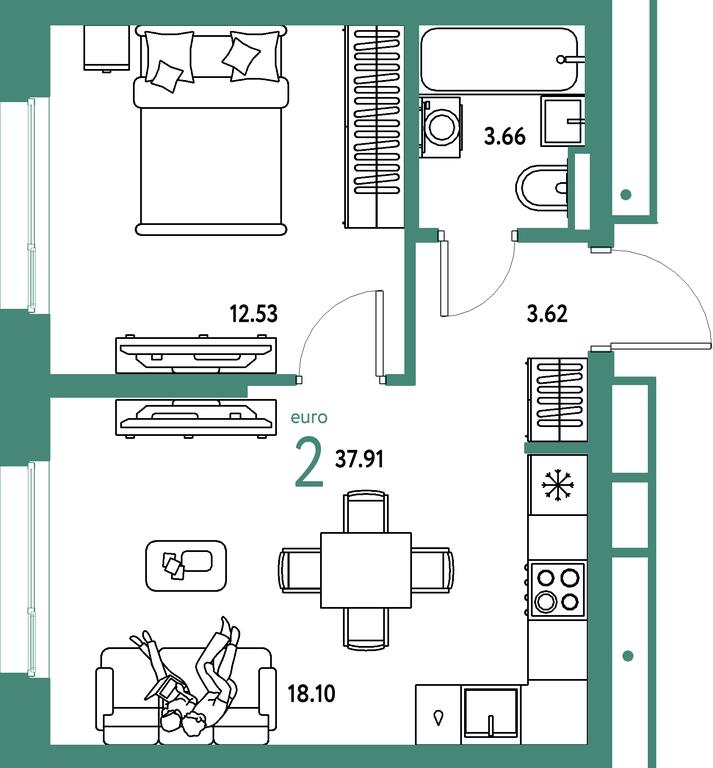 1-BD Apartment Sale, 37.91 sq. m. at Strana.Parkovaya, ulitsa Komarova, Mytischi, Moscow Region, Russia #1 1-BD Apartment Sale, 37.91 sq. m. at Strana.Parkovaya, ulitsa Komarova, Mytischi, Moscow Region, Russia #1