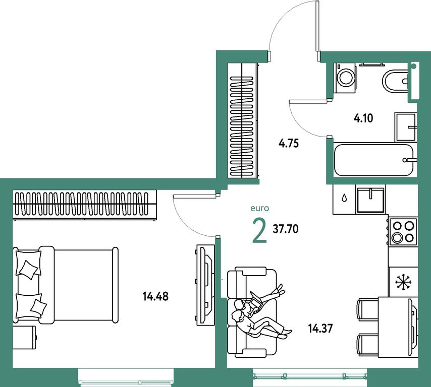 1-BD Apartment Sale, 37.7 sq. m. at Strana.Parkovaya, ulitsa Komarova, Mytischi, Moscow Region, Russia #1 1-BD Apartment Sale, 37.7 sq. m. at Strana.Parkovaya, ulitsa Komarova, Mytischi, Moscow Region, Russia #1