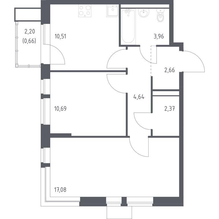 1-BD Apartment Sale, 52.57 sq. m. at Kvartal Aviatorov, ulitsa Koldunova, Aviatorov Microdistrict, Balashikha, Moscow Region, Russia #1 1-BD Apartment Sale, 52.57 sq. m. at Kvartal Aviatorov, ulitsa Koldunova, Aviatorov Microdistrict, Balashikha, Moscow Region, Russia #1