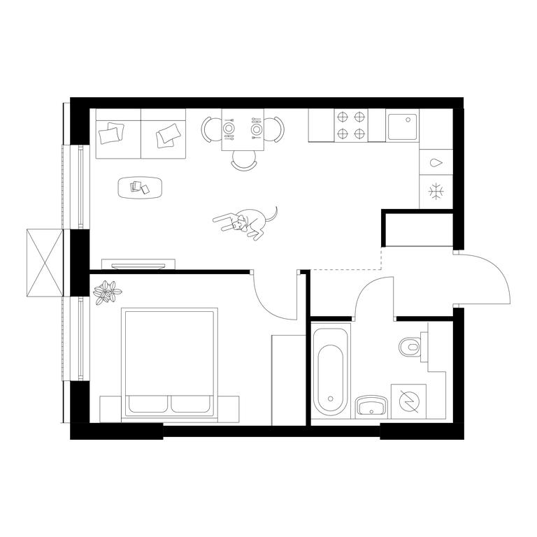 1-BD Apartment Sale, 34.8 sq. m. at Moskvoreche, Kotlyakovskaya Street, Moscow, Russia #1 1-BD Apartment Sale, 34.8 sq. m. at Moskvoreche, Kotlyakovskaya Street, Moscow, Russia #1