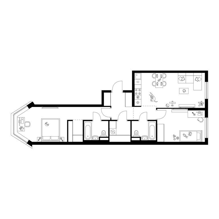 2-BD Apartment Sale, 68.6 sq. m. at Moskvoreche, Kotlyakovskaya Street, Moscow, Russia #1 2-BD Apartment Sale, 68.6 sq. m. at Moskvoreche, Kotlyakovskaya Street, Moscow, Russia #1