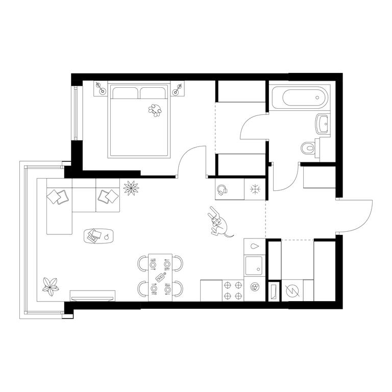 1-BD Apartment Sale, 44.4 sq. m. at Moskvoreche, Kotlyakovskaya Street, Moscow, Russia #1 1-BD Apartment Sale, 44.4 sq. m. at Moskvoreche, Kotlyakovskaya Street, Moscow, Russia #1
