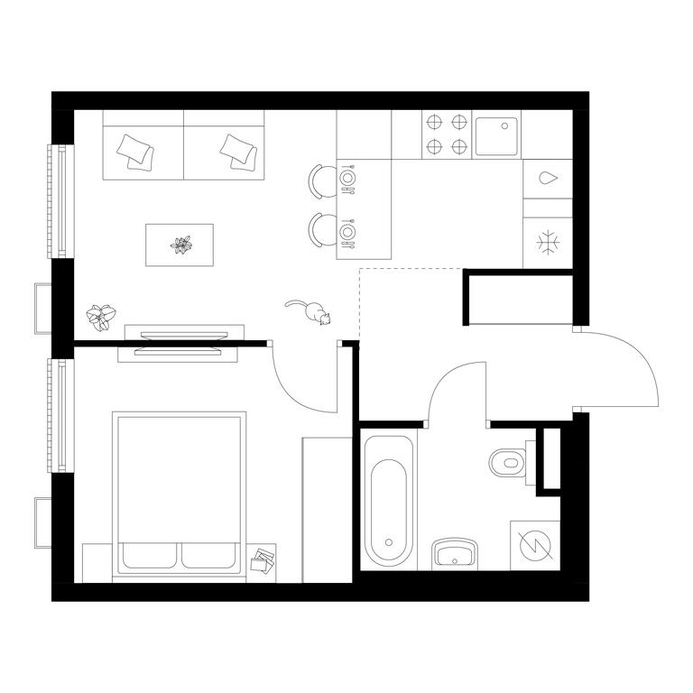 1-BD Apartment Sale, 31.6 sq. m. at Moskvoreche, Kotlyakovskaya Street, Moscow, Russia #1 1-BD Apartment Sale, 31.6 sq. m. at Moskvoreche, Kotlyakovskaya Street, Moscow, Russia #1