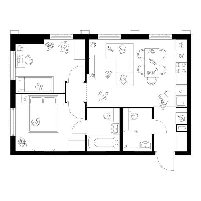 Продажа 2-комн. квартиры, 49,9 м² в ЖК «Москворечье», Котляковская улица, Москва, Россия #1 Продажа 2-комн. квартиры, 49,9 м² в ЖК «Москворечье», Котляковская улица, Москва, Россия #1