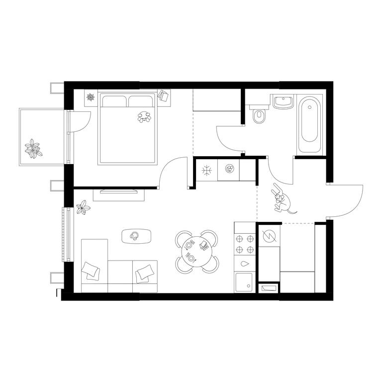 1-BD Apartment Sale, 37.6 sq. m. at Moskvoreche, Kotlyakovskaya Street, Moscow, Russia #1 1-BD Apartment Sale, 37.6 sq. m. at Moskvoreche, Kotlyakovskaya Street, Moscow, Russia #1